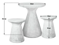 Habitat Milton 2 Seater Fibrestone Garden Bistro Set - Grey -Home Products Store 9208030 R E001