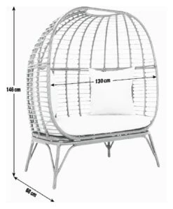 Habitat Kora 2 Seater Egg Bench - Black 8 Habitat Kora 2 Seater Egg Bench - Black -Home Products Store 9210822 R E001