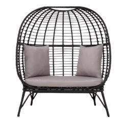 Habitat Kora 2 Seater Egg Bench - Black 9 Habitat Kora 2 Seater Egg Bench - Black -Home Products Store 9210822 R Z002A