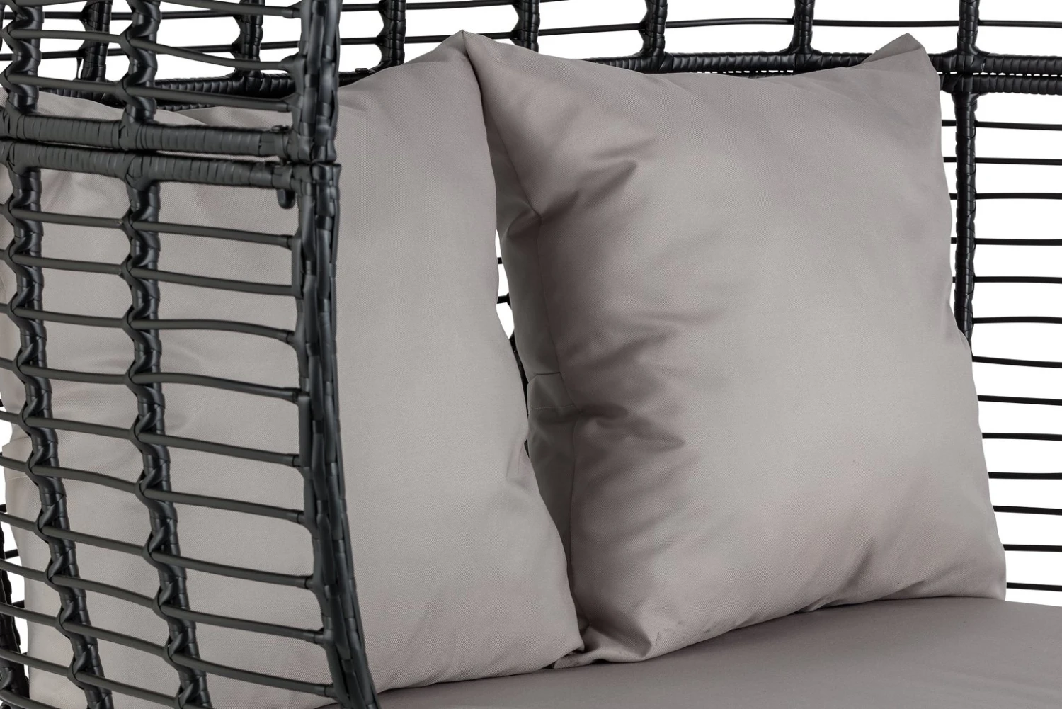 Habitat Kora 2 Seater Egg Bench - Black 5 Habitat Kora 2 Seater Egg Bench - Black - Image 5