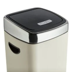 Habitat 30 Litre Square Touch Top Bin - Cream -Home Products Store 9212679 R Z004A