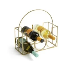 Habitat Japonica 5 Bottle Stainless Steel Wine Rack -Home Products Store 9311013 R Z003A