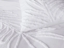 Habitat Cotton Tufted Leaf White Bedding Set - Double -Home Products Store 9328587 R Z003A