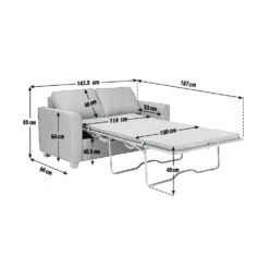 Habitat Apartment 2 Seater Fabric Sofa Bed - Charcoal 9 Habitat Apartment 2 Seater Fabric Sofa Bed - Charcoal -Home Products Store 9340008 R Z020A