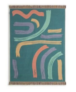 Habitat Studio Squiggle Cotton Throw - Multicoloured -Home Products Store 9340541 R Z005A