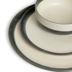 Habitat Stripe 12 Piece Stoneware Dinner Set - Multicoloured -Home Products Store 9360992 R Z005A
