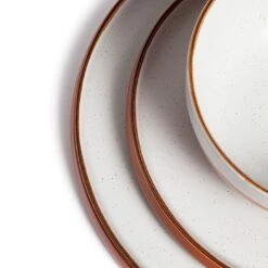 Habitat 12 Piece Stoneware Dinner Set - Rust Speckle -Home Products Store 9361173 R Z005A