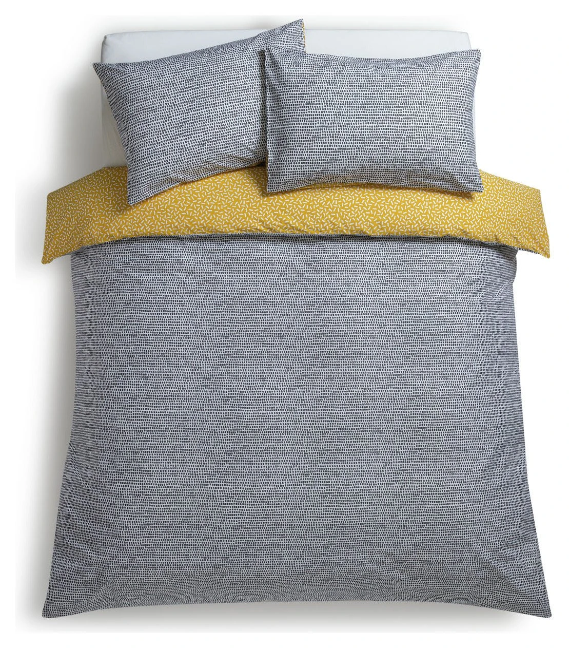 Habitat Betsy Yellow & White Reversible Bedding Set - Single 5 Habitat Betsy Yellow & White Reversible Bedding Set - Single - Image 5