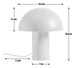 Habitat Ngami Mushroom Aluminium LED Touch Table Lamp-Orange 12 Habitat Ngami Mushroom Aluminium LED Touch Table Lamp-Orange -Home Products Store 9381672 R E001