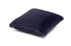 Habitat Plain Faux Fur Cushion - Navy - 43x43cm -Home Products Store 9393804 R Z003A