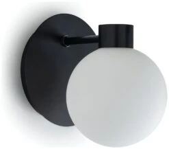 Habitat Salarino Opal Glass Bathroom Wall Light - Black -Home Products Store 9404999 R Z004A