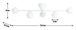 Habitat Alonso 6 Light Flush To Ceiling Light - White 8 Habitat Alonso 6 Light Flush To Ceiling Light - White -Home Products Store 9405981 R E001