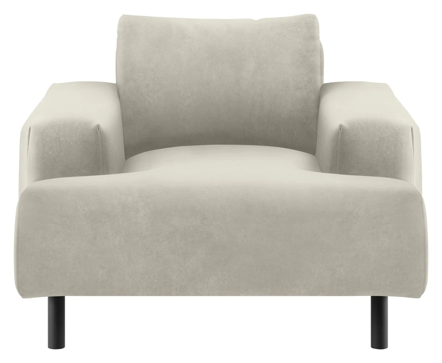 Habitat Julien Velvet Armchair - Natural 1 Habitat Julien Velvet Armchair - Natural