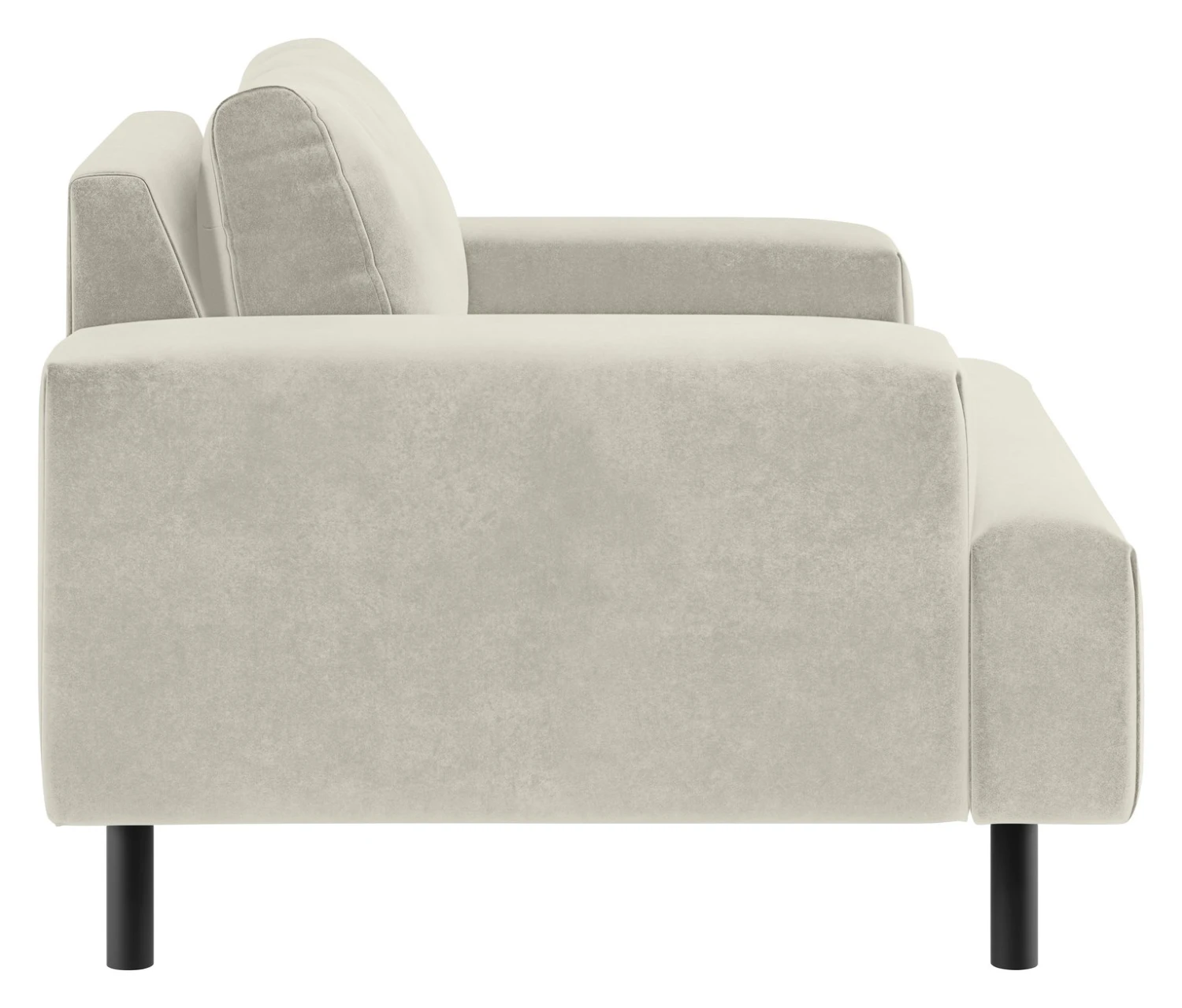 Habitat Julien Velvet Armchair - Natural 4 Habitat Julien Velvet Armchair - Natural - Image 4