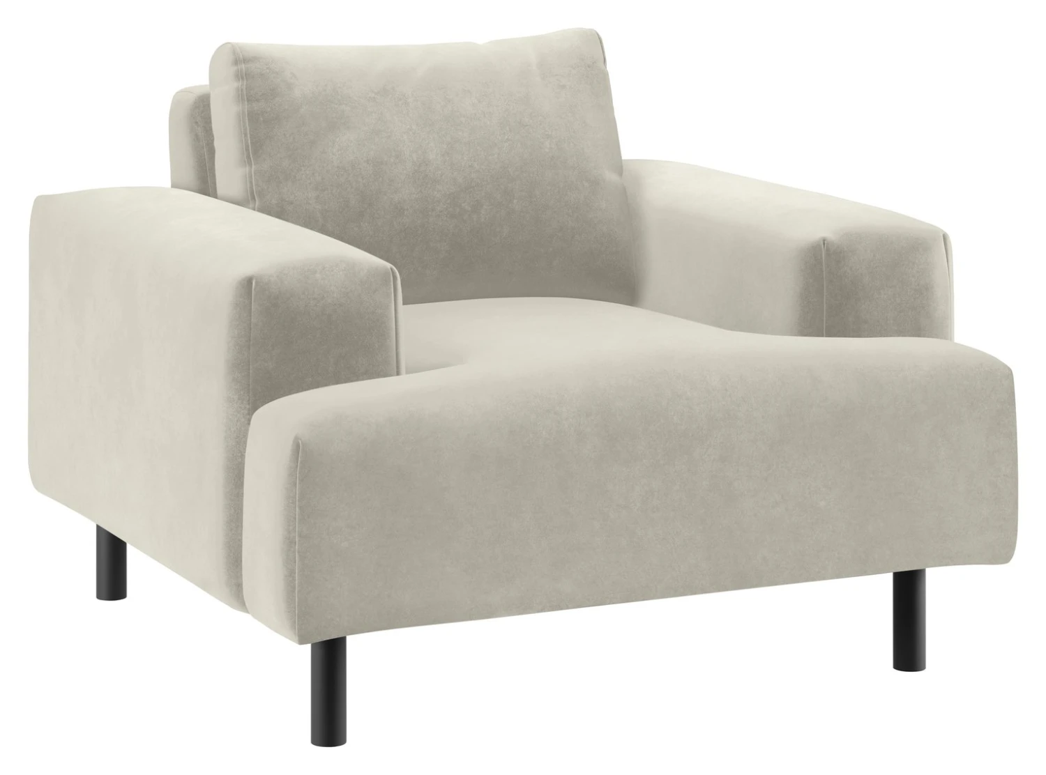 Habitat Julien Velvet Armchair - Natural 5 Habitat Julien Velvet Armchair - Natural - Image 5