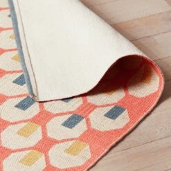 Habitat Octo Flatweave Cotton Rug - Pink - 120x180cm -Home Products Store 9431089 R Z003C