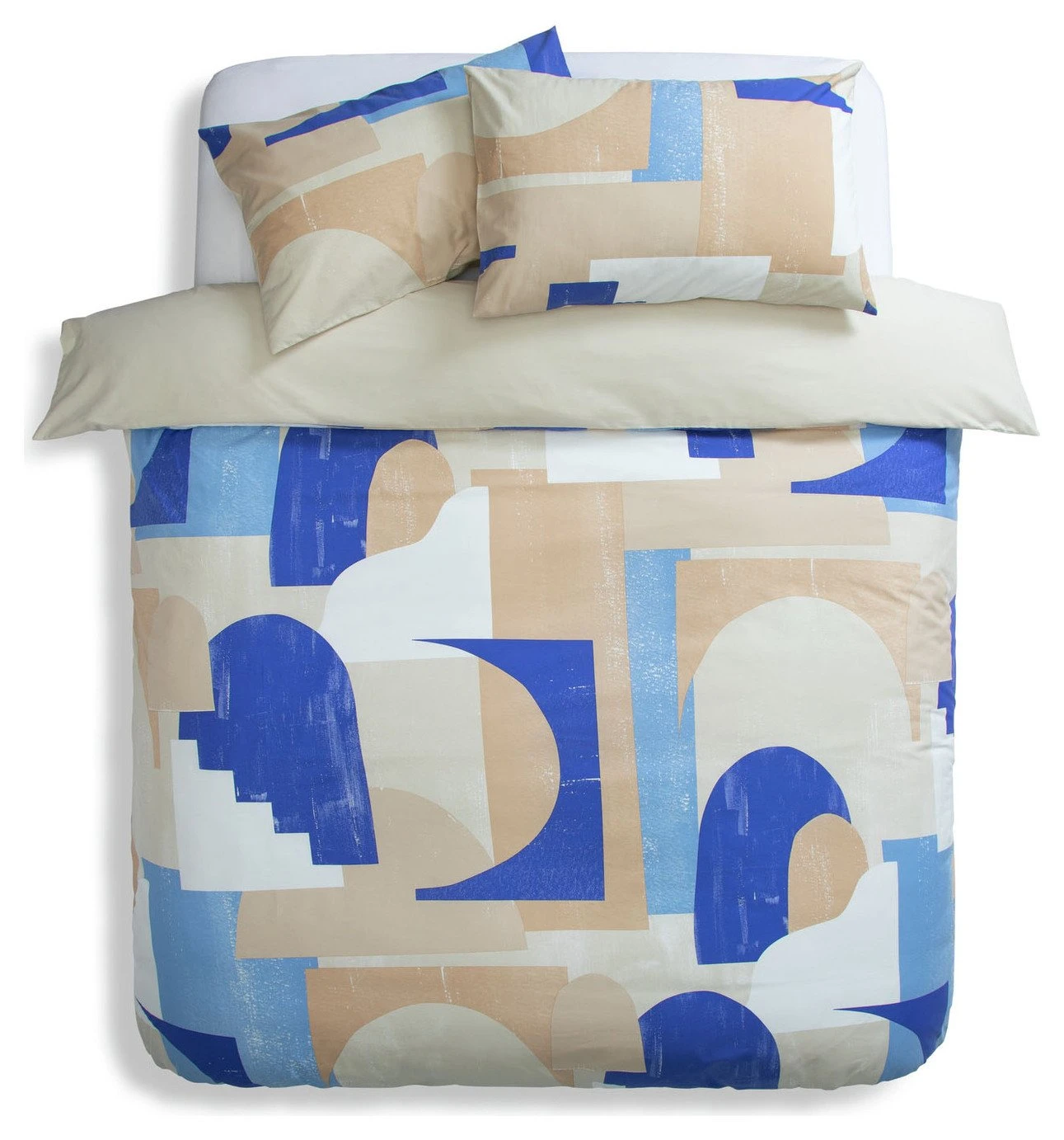 Habitat Geo Blue & Cream Bedding Set - Single 3 Habitat Geo Blue & Cream Bedding Set - Single - Image 3