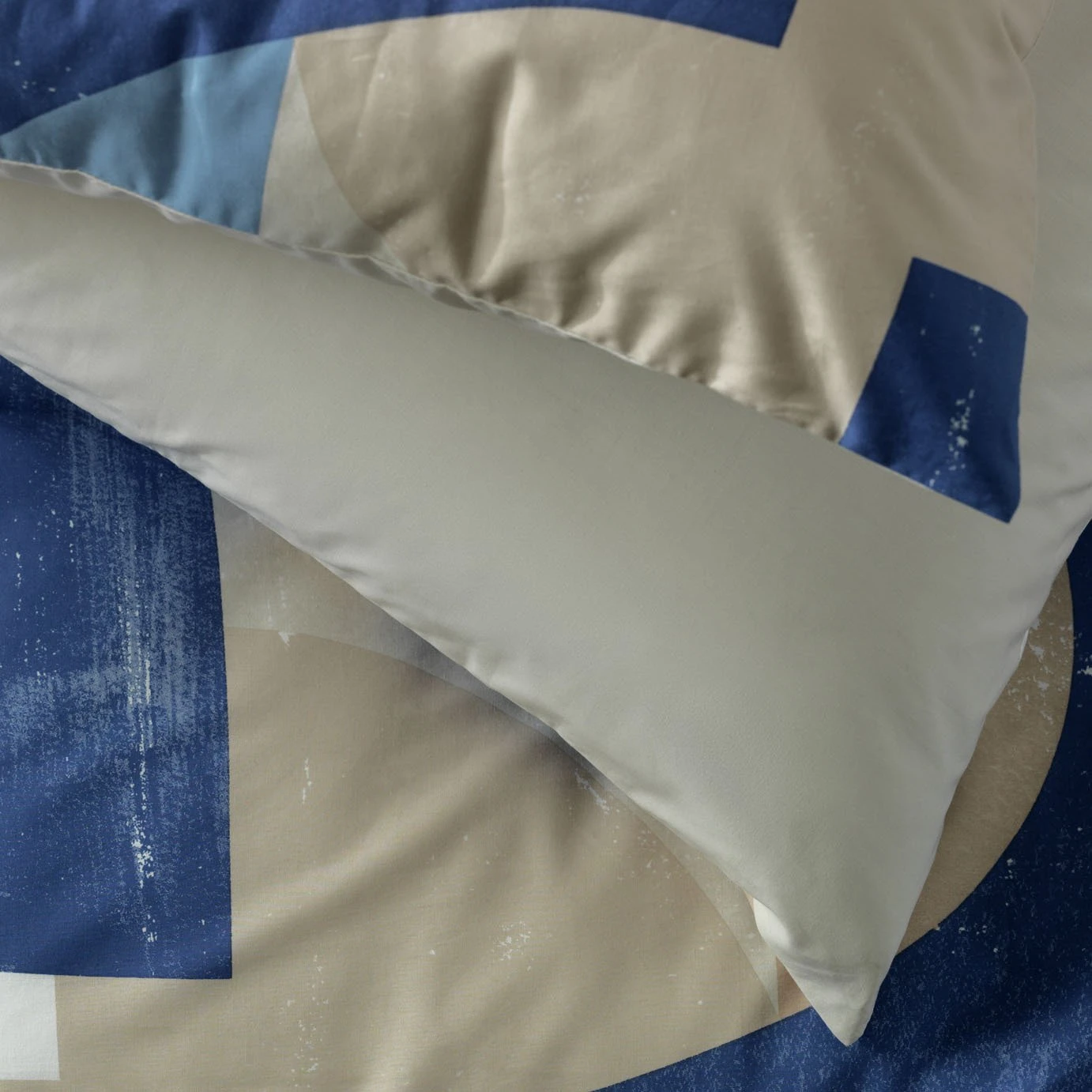 Habitat Geo Blue & Cream Bedding Set - Single 4 Habitat Geo Blue & Cream Bedding Set - Single - Image 4