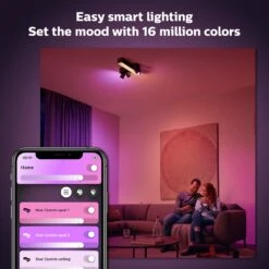 Philips Hue Centris 3 Light Flush To Ceiling Light - Black -Home Products Store 9455072 R Z004A