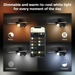 Philips Hue Centris 3 Light Flush To Ceiling Light - Black -Home Products Store 9455072 R Z005A