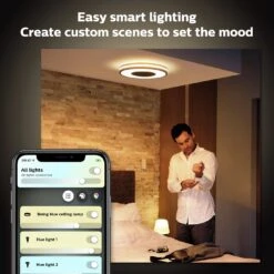 Philips Hue Being Flush To Ceiling Light - Black -Home Products Store 9455106 R Z003A