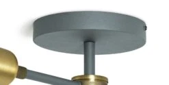 Habitat Tay 4 Light Flush To Ceiling Light - Grey & Brass -Home Products Store 9467644 R Z003A