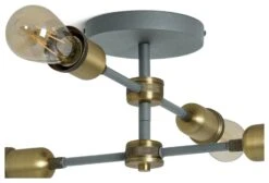 Habitat Tay 4 Light Flush To Ceiling Light - Grey & Brass -Home Products Store 9467644 R Z004A