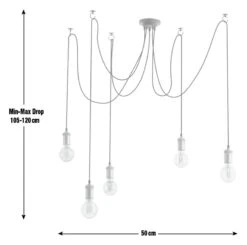 Habitat Nyos Spider 5 Light Chandelier - Black & Brass 8 Habitat Nyos Spider 5 Light Chandelier - Black & Brass -Home Products Store 9483570 R E001