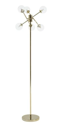Habitat Glam 6 Light Glass Floor Lamp – Gold -Home Products Store 9487916 R Z009A