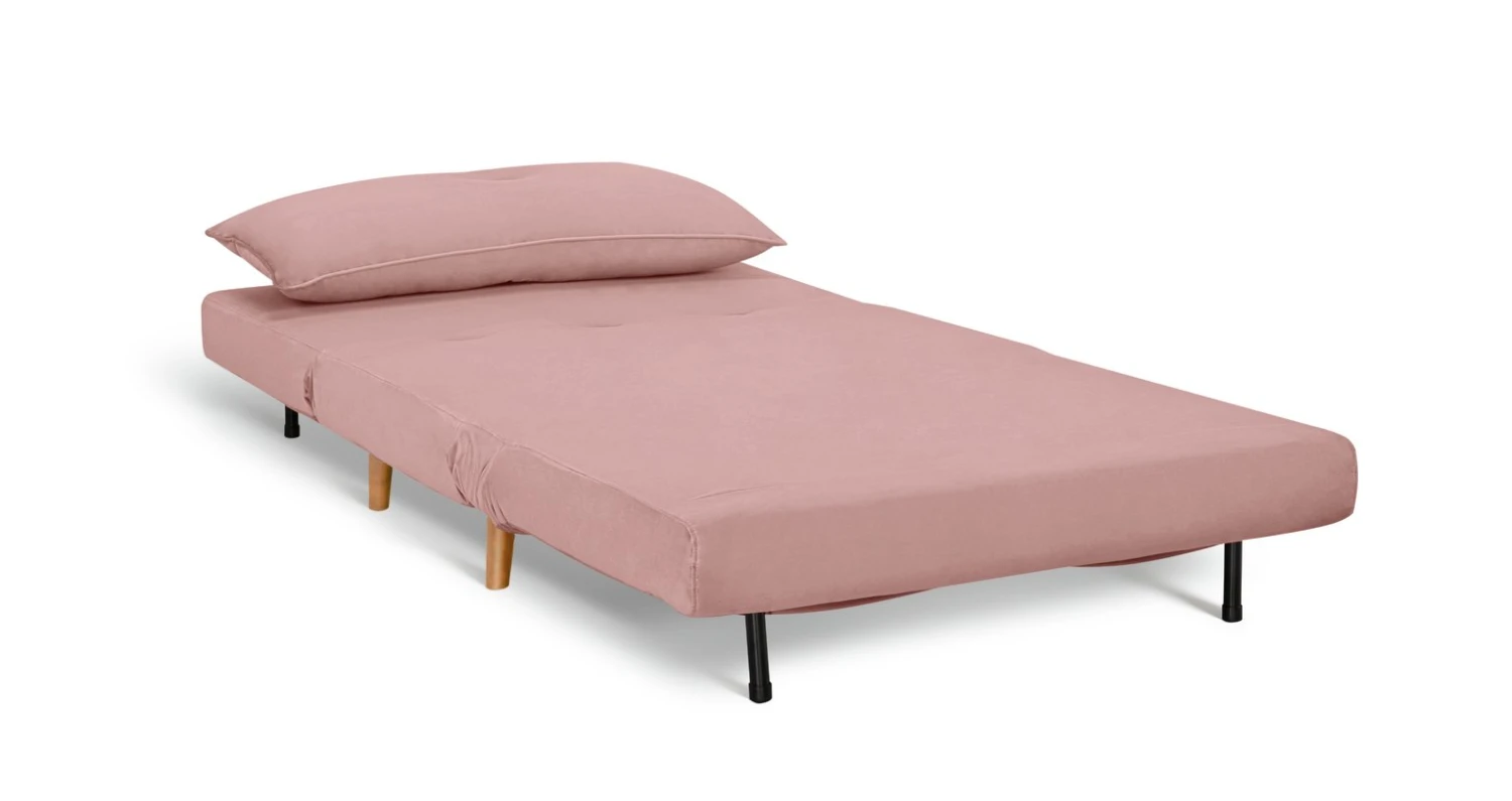 Habitat Roma Small Double Velvet Chairbed - Pink 3 Habitat Roma Small Double Velvet Chairbed - Pink - Image 3