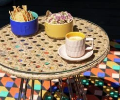 Habitat Noah 4 Seater Metal Garden Sofa Set - Black & Oak -Home Products Store 9507092 R Z003C