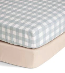 Habitat Kids Pure Cotton 2 Pack Gingham Fitted Sheet - Cot -Home Products Store 9511167 R Z007A