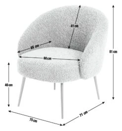 Habitat Ash Boucle Accent Chair - Grey -Home Products Store 9515510 R E001