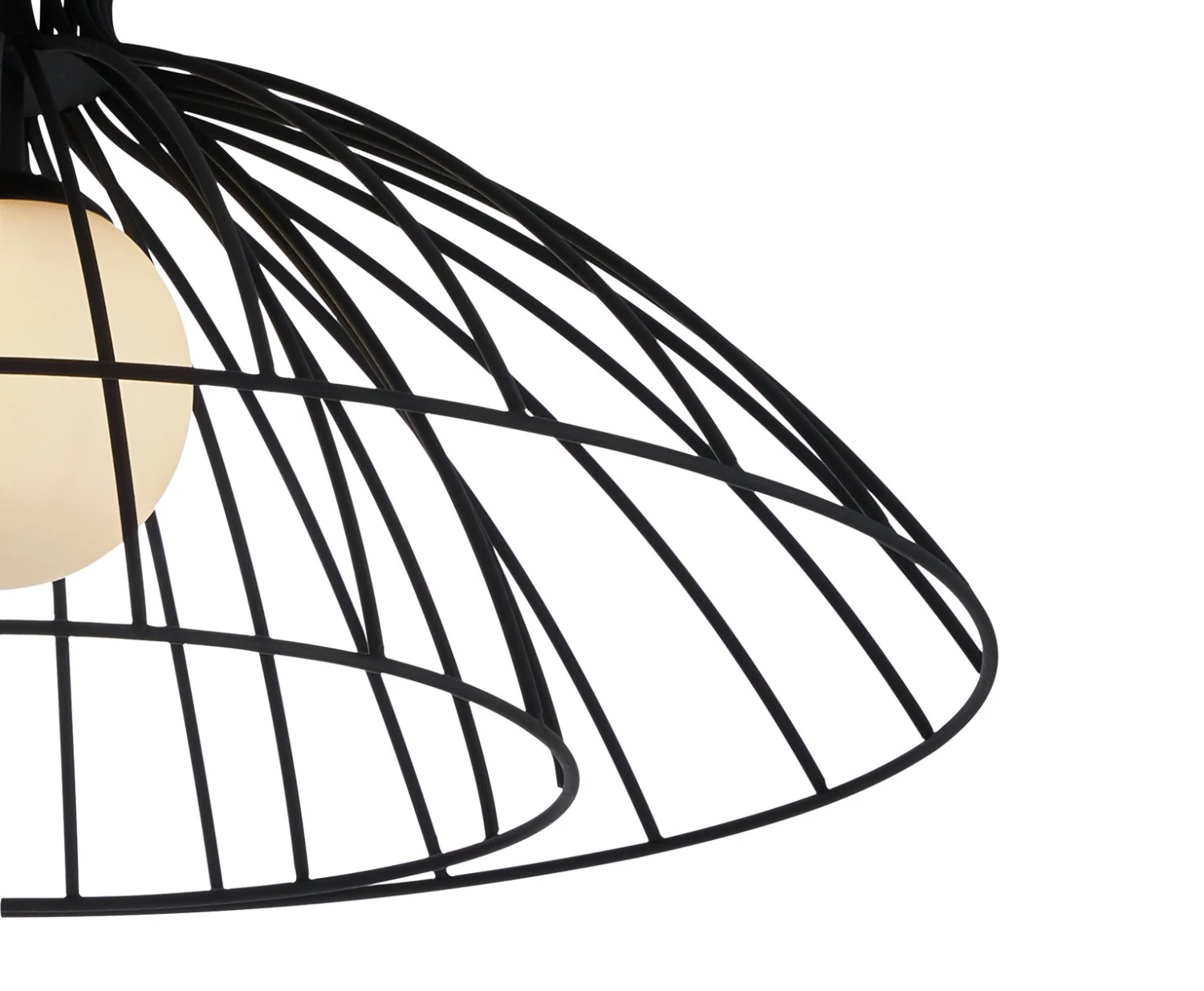 Habitat Kiso 2 Tier Opal Flush To Ceiling Light - Black 4 Habitat Kiso 2 Tier Opal Flush To Ceiling Light - Black - Image 4