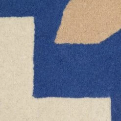 Habitat Arch Palm Wool Rug - Cream & Blue - 120x170cm 7 Habitat Arch Palm Wool Rug - Cream & Blue - 120x170cm -Home Products Store 9516344 R B001