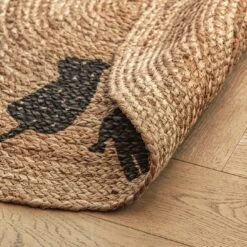 Habitat Kids Animal Abstract Jute Circle Rug - Natural -Home Products Store 9517374 R Z003C