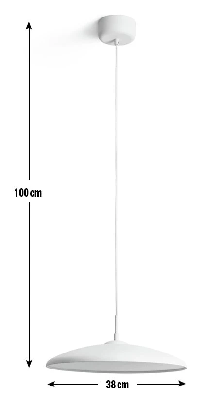 Habitat Pavo Metal LED Pendant Light - White 3 Habitat Pavo Metal LED Pendant Light - White - Image 3