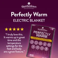 Slumberdown Perfectly Warm Luxury Electric Blanket-Double -Home Products Store 9519767 R Z002A