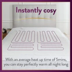 Slumberdown Perfectly Warm Luxury Electric Blanket-Double -Home Products Store 9519767 R Z008A