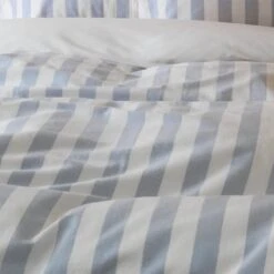 Habitat Stripe Sky Blue & White Bedding Set - Double 11 Habitat Stripe Sky Blue & White Bedding Set - Double -Home Products Store 9520385 R Z003C