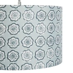 Habitat Country Floral Printed 30cm Drum Shade - Grey -Home Products Store 9521322 R Z002A