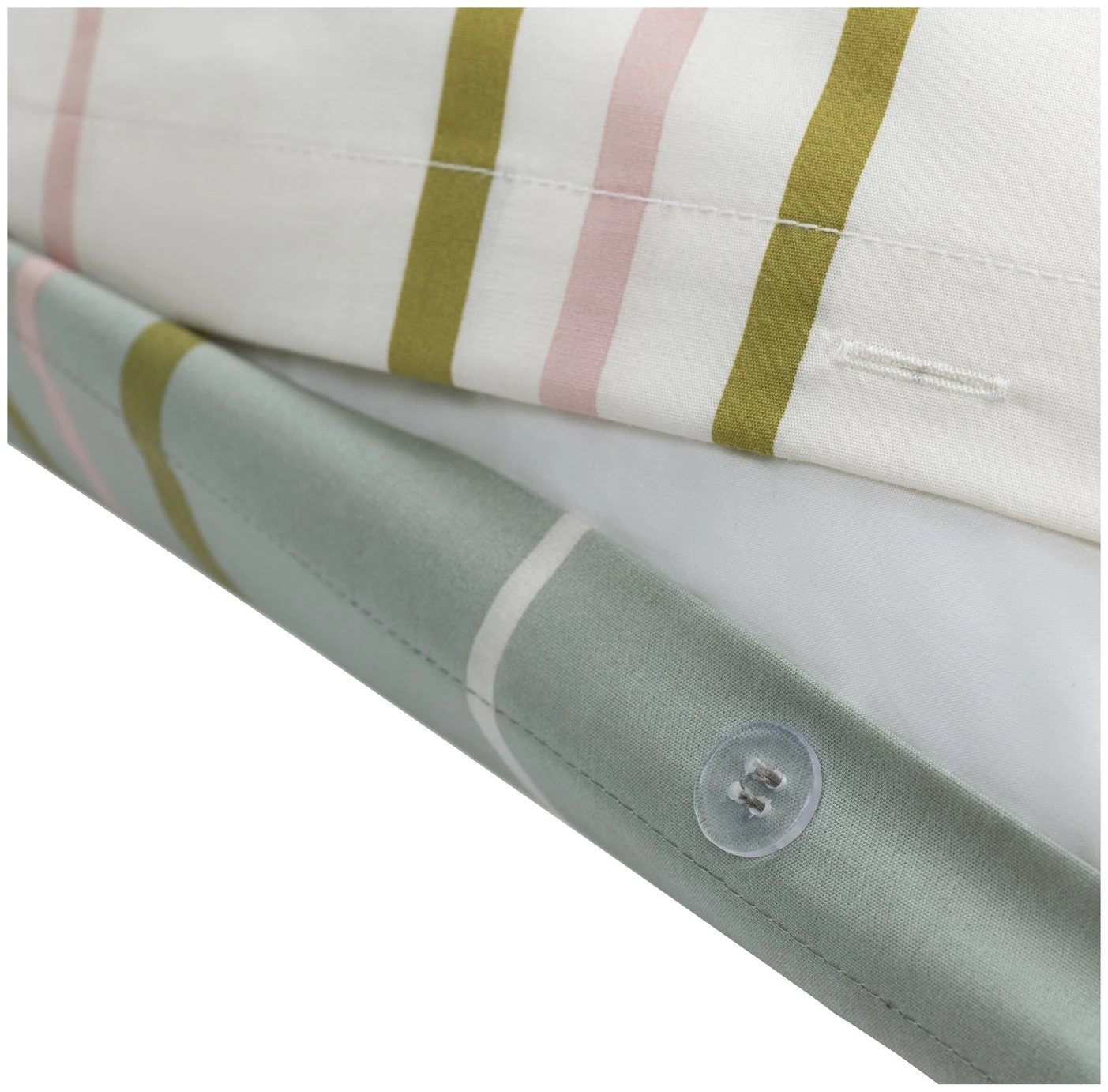 Habitat 180TC Sage Stripe Green Bedding Set - Single 6 Habitat 180TC Sage Stripe Green Bedding Set - Single - Image 6