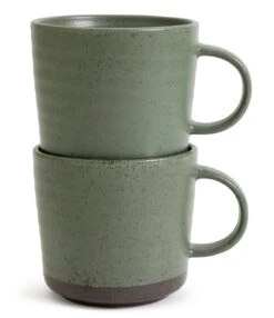 Habitat Textured Ripple Set Of 4 Mugs - Sage -Home Products Store 9527261 R Z002A