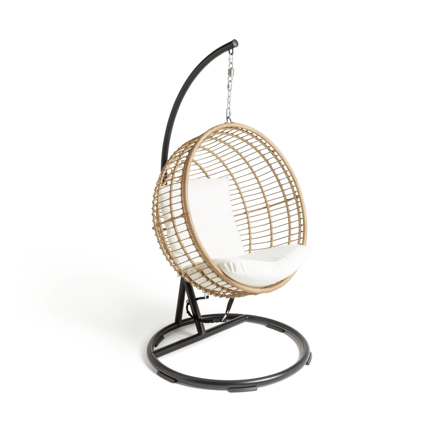 Habitat Dove Rattan Effect Hanging Egg Chair - Natural 1 Habitat Dove Rattan Effect Hanging Egg Chair - Natural