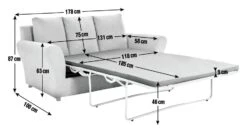 Habitat Carrie Fabric Sofa Bed - Grey -Home Products Store 9531161 R E001