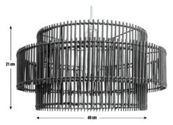 Habitat Bamboo 2 Tier Pendant Shade - Black -Home Products Store 9537653 R E001