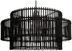 Habitat Bamboo 2 Tier Pendant Shade - Black -Home Products Store 9537653 R Z002A