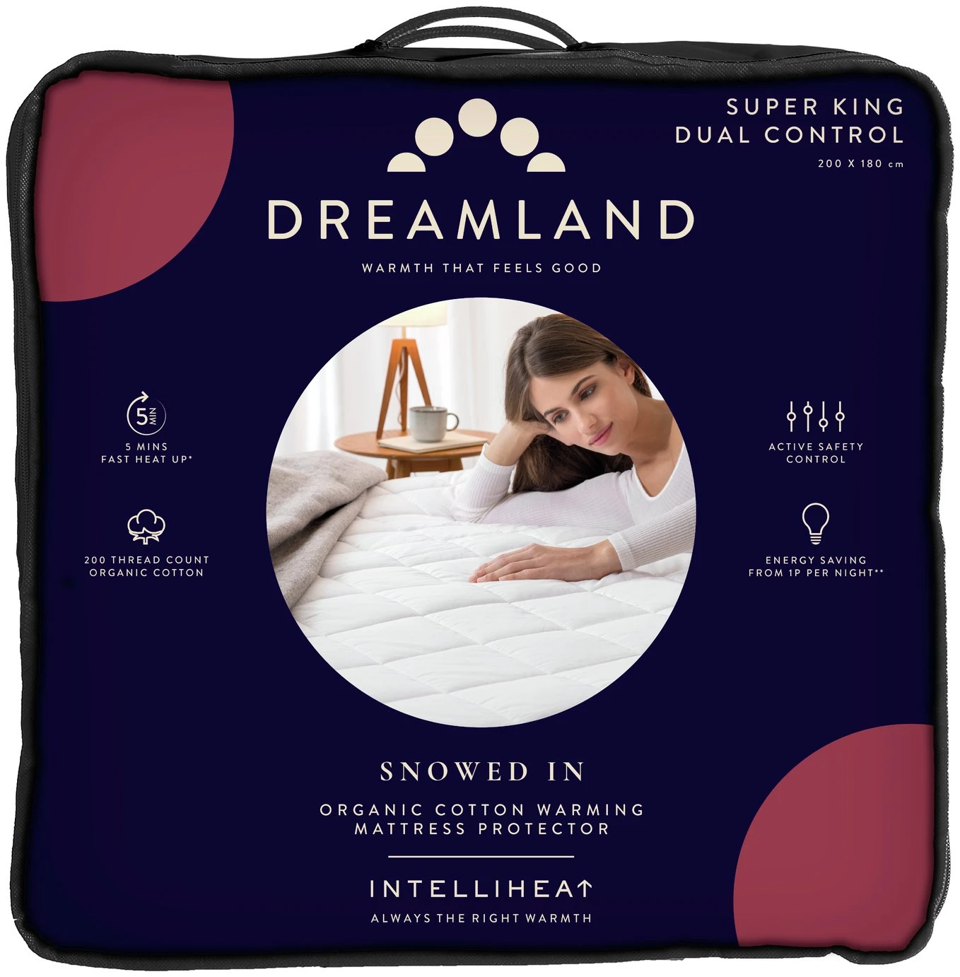 Dreamland Dual Control Mattress Protector-Super King 1 Dreamland Dual Control Mattress Protector-Super King