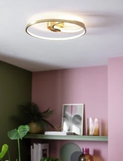 Habitat Pill Metal LED Flush Ceiling Light - Brushed Brass -Home Products Store 9559851 R Z002C