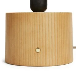 Habitat Modern Scandi Touch Table Lamp - Ash Grey & Oak -Home Products Store 9561887 R Z003A